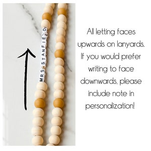 Reading Teacher Book Lanyard, Librarian Lanyard, Book Beaded Lanyard, Neutral Simple Educator Lanyard, Personalized Teacher Gift, Custom image 8