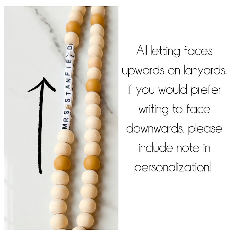 Reading Teacher Book Lanyard, Librarian Lanyard, Book Beaded Lanyard, Neutral Simple Educator Lanyard, Personalized Teacher Gift, Custom image 8