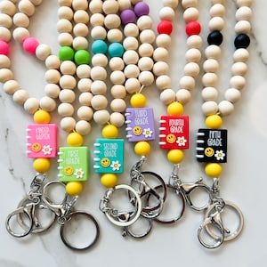 Kindergarten, First Grade, Second Grade, Third Grade, Fourth Grade, Fifth Grade Planner Notebook Teacher Lanyard, Elementary Teacher Lanyard
