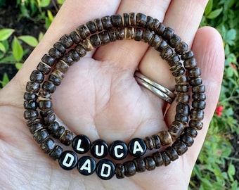 Dad and Son Bracelets Matching Gift for Him and Son - Handmade Father Son Jewelry Set