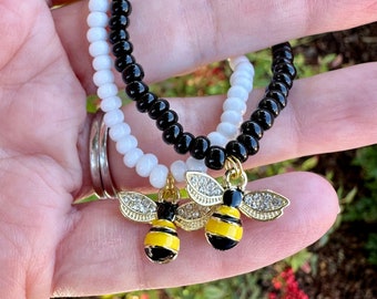 bee bracelet bee charm bracelet honeybee jewelry bee lovers gift gold bee bracelet cute bee bracelet insect jewelry