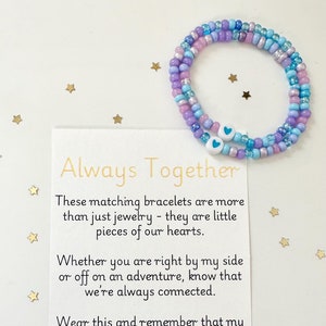 Mom and daughter matching bracelet set | First day of School | Mom and child matching security bracelet | Separation Bracelet set