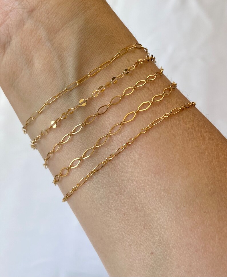 Gold Bracelets for Women Anklets 14k Gold Jewelry Chain Bracelet Stack Gold Necklace Gold Name