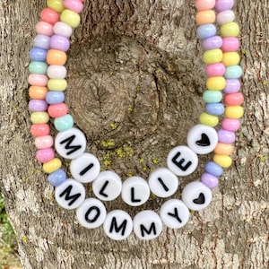 Mama and Mini bracelet set | First day of School/Preschool/Kindergarten | Mom and child matching security bracelet | Separation Bracelet set