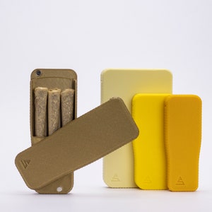 Pre-Rolls Case, Magnetic Cigarette Crush Proof Holder for Cones, Yellows