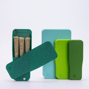 Pre-Rolls Case, Magnetic Cigarette Crush Proof Holder for Cones, Greens
