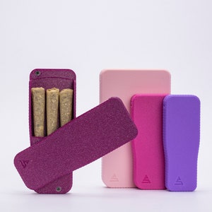 Pre-Rolls Case, Magnetic Cigarette Crush Proof Holder for Cones, Purples&Pinks