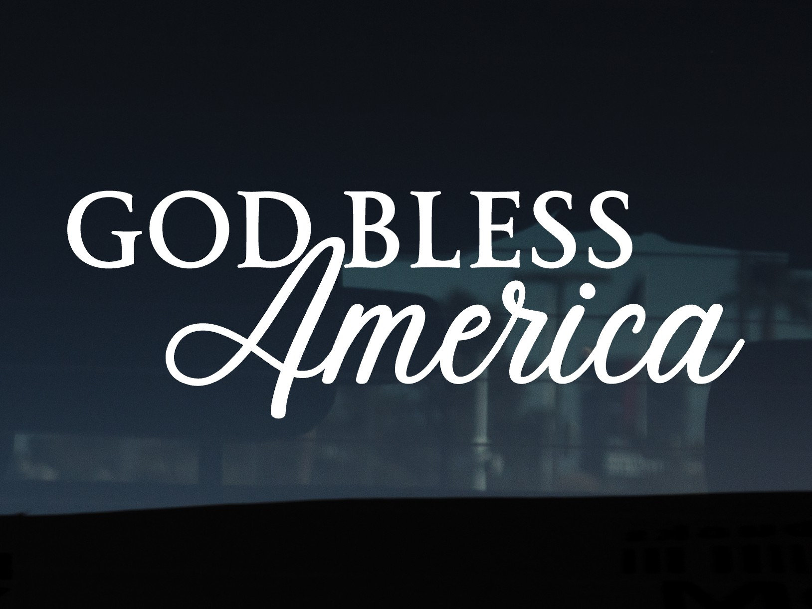 God Bless America Cursive Decal