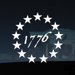 1776 Stars Decal, We the People, Patriotic Decal, Conservative, Made in USA, Car Decal