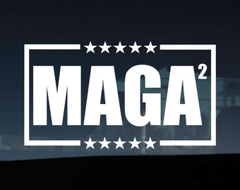 MAGA 2 Decal, Trump Decal, Trump 2024, Conservative Decal, Republican Gift, Made in USA, Car Decal