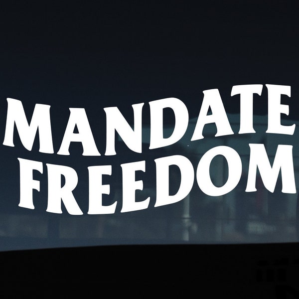 Mandate Freedom Wave Decal, Conservative Decal, Republican, Made in USA, Political, Car Decal