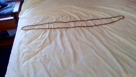 Vintage Dauplaise Long Brown Beaded Necklace - image 2