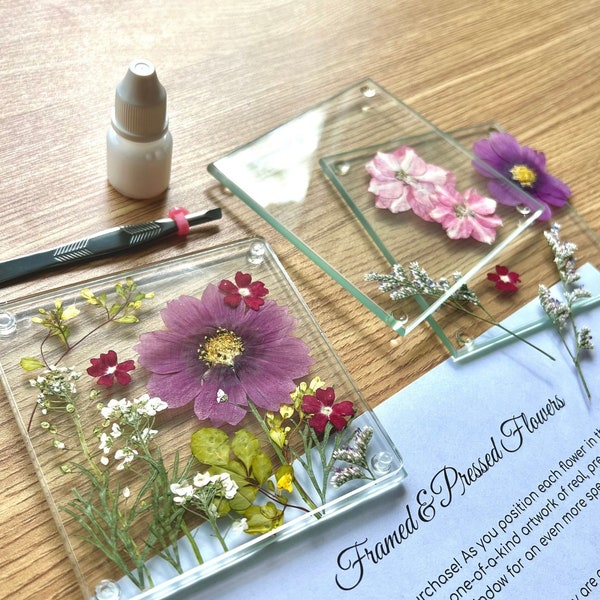 Custom Dried Flower Coasters Etsy
