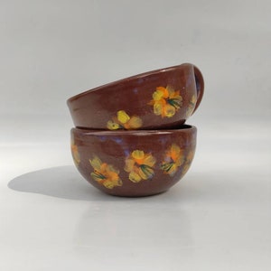 Ceramic Bowls Set with a matching fruit bowl, Pottery Bowls Set, Mix bowls set