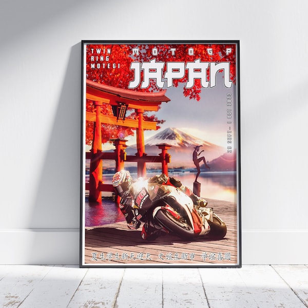 Japanse Grand Prix 2023 Moto GP Poster / Moto GP Print / Twin Ring Motegi / Taka Nakagami / Honda / Moto Gp Poster / Digitale Download