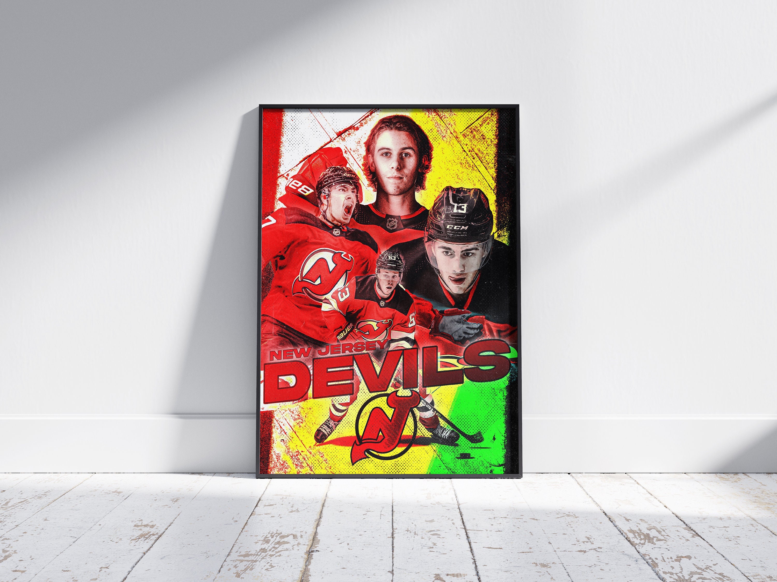 Nico Hischier Poster New Jersey Devils NHL Sports Print 