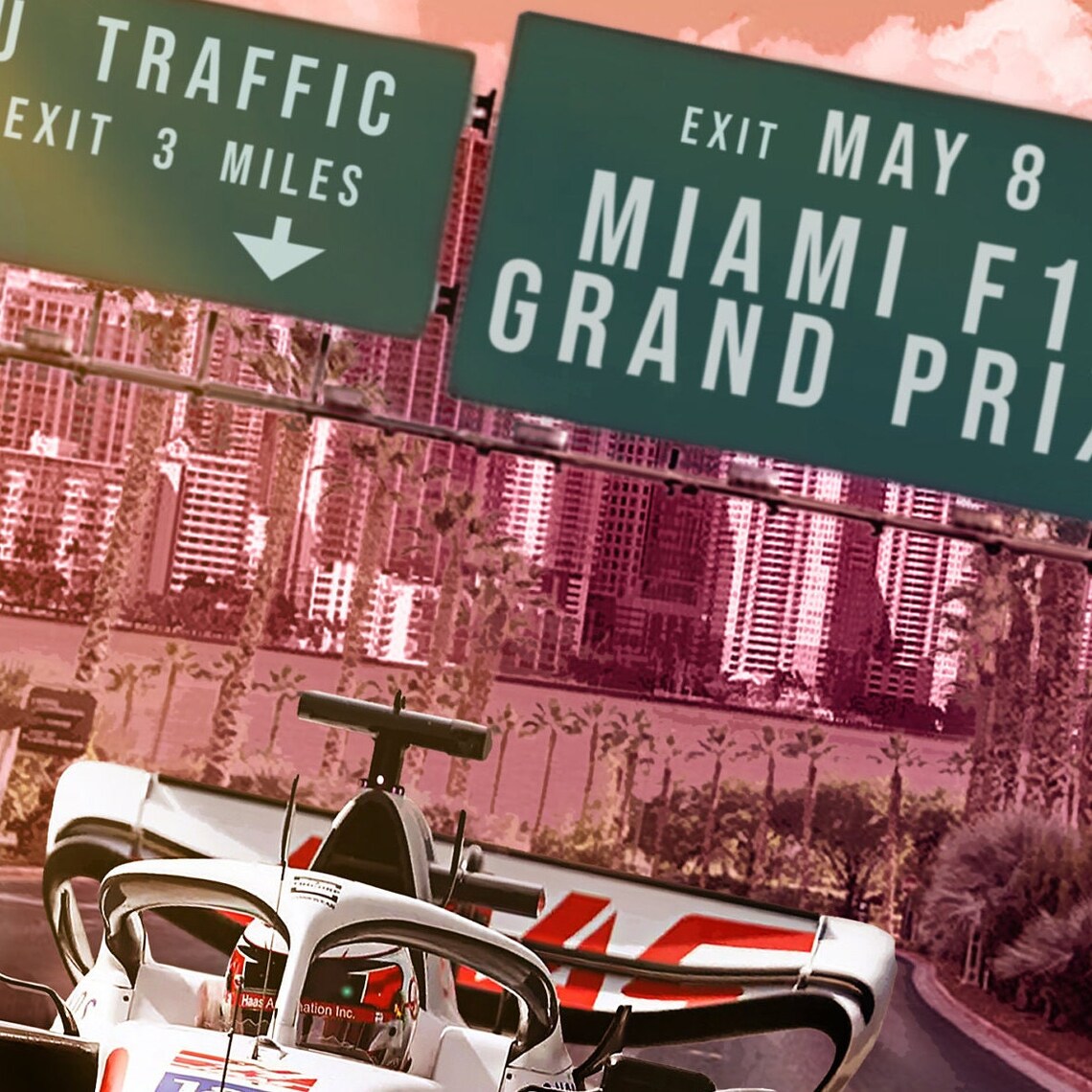 Miami Grand Prix 2022 F1 / Miami F1 Poster / Formula 1 Print / Etsy
