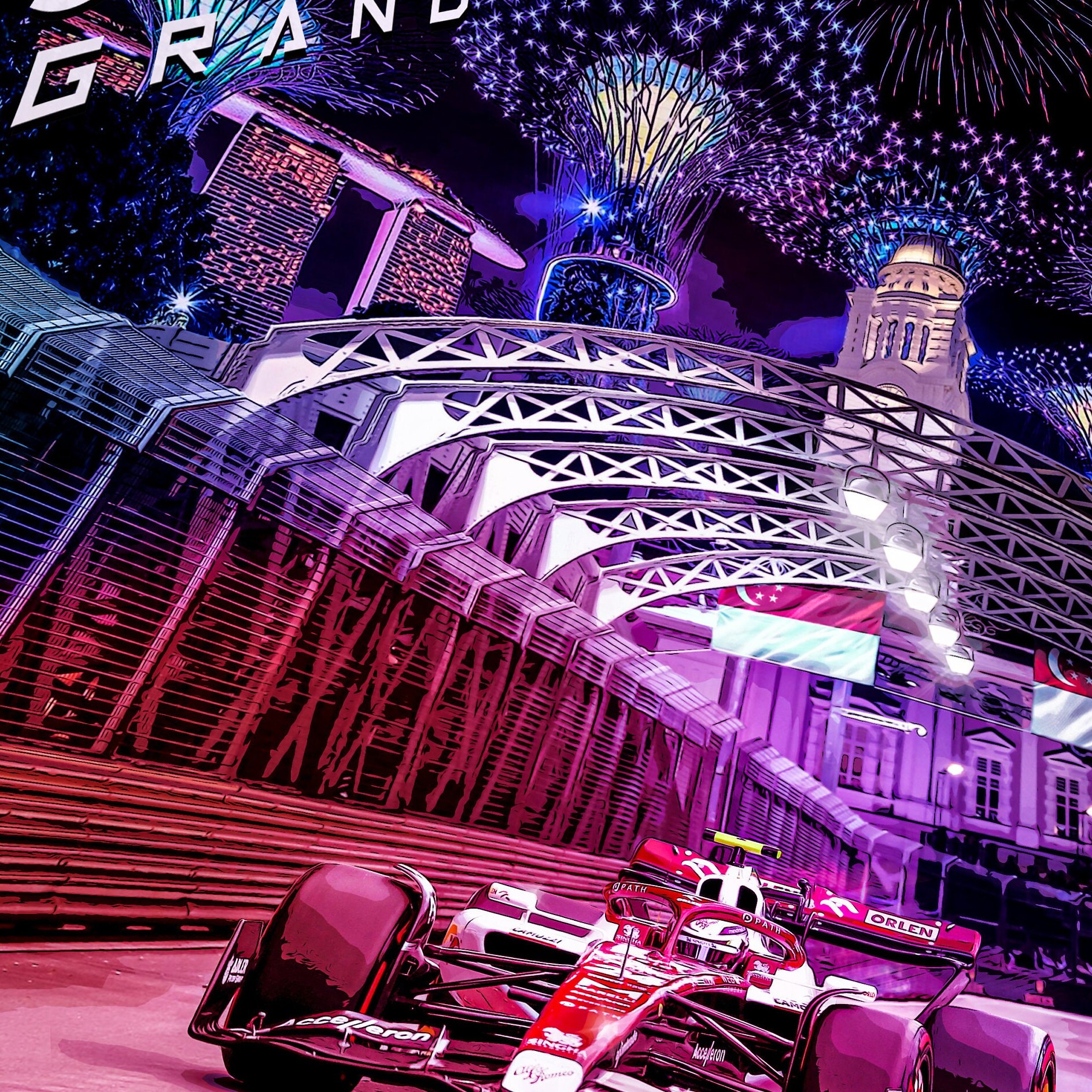 Singapore Grand Prix 2022 F1 / Singapore F1 Poster / Formula 1 Etsy