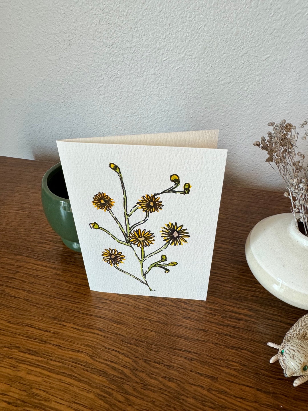 Hand-painted Original Watercolor Floral Greeting Card - Blank With ...