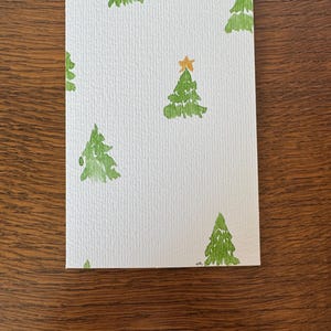 Hand-painted Original Watercolor Evergreen Christmas Tree Greeting Card- Blank with White Envelope - 6” x 4”