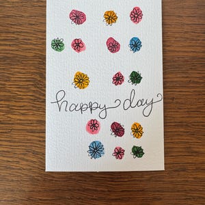 Biglietto di auguri originale dipinto a mano con acquerello - Vuoto con busta bianca - 15,2 x 10,2 cm