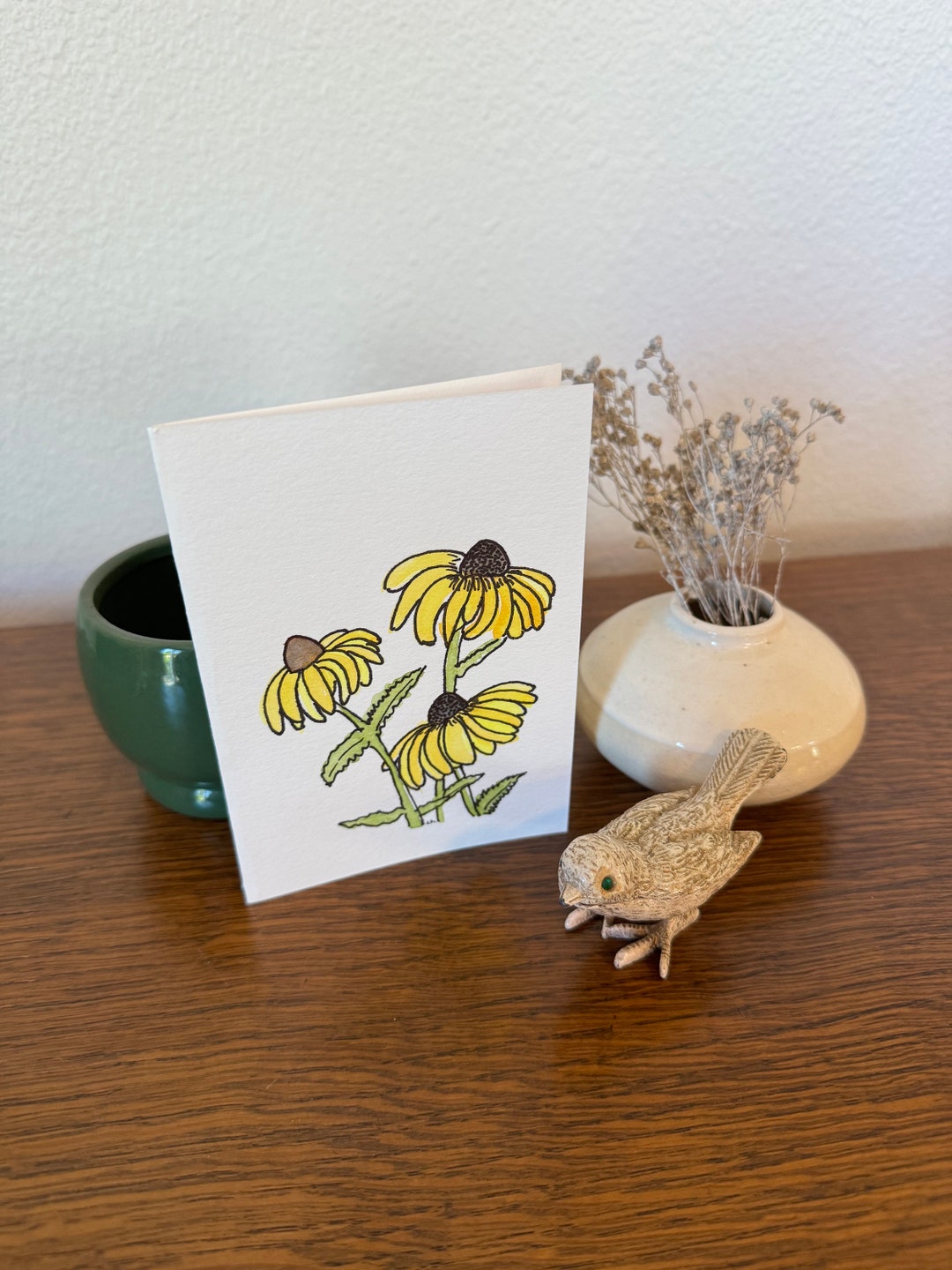 Hand-painted Original Watercolor Floral Greeting Card - Blank With ...