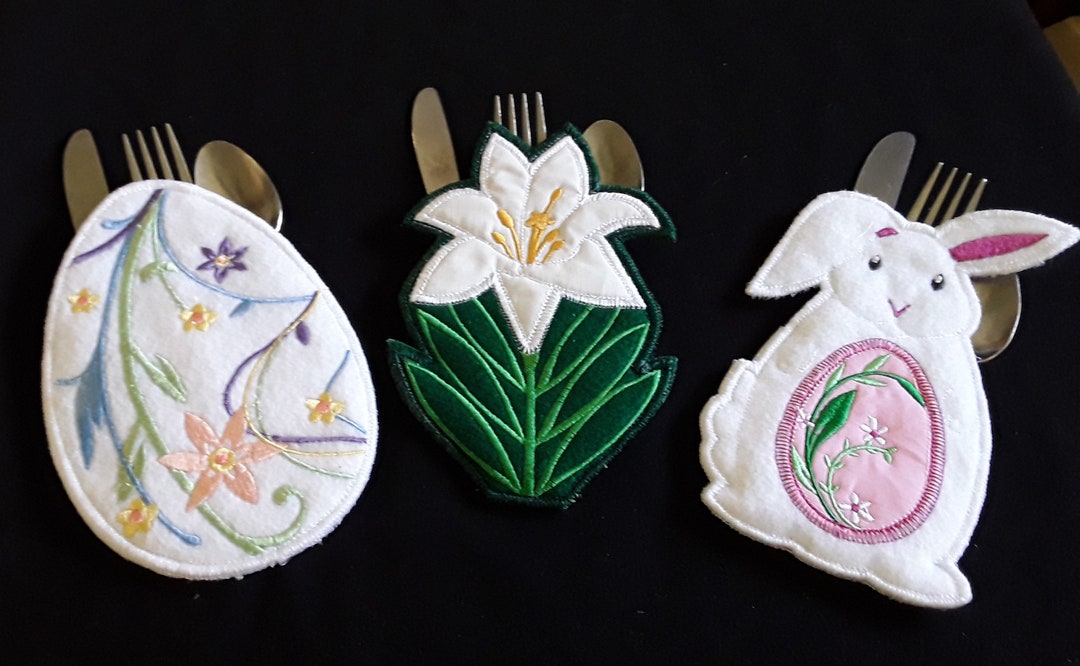 Spring and Easter Silverware Holders Etsy
