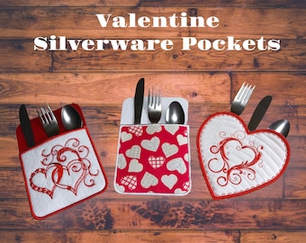 Valentine Silverware Holders