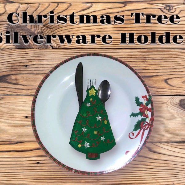 Christmas Tree Silverware Holder