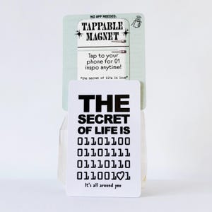 Tappable Interactive Binary Code Magnet: 01 Fortune Generator The Secret of Life