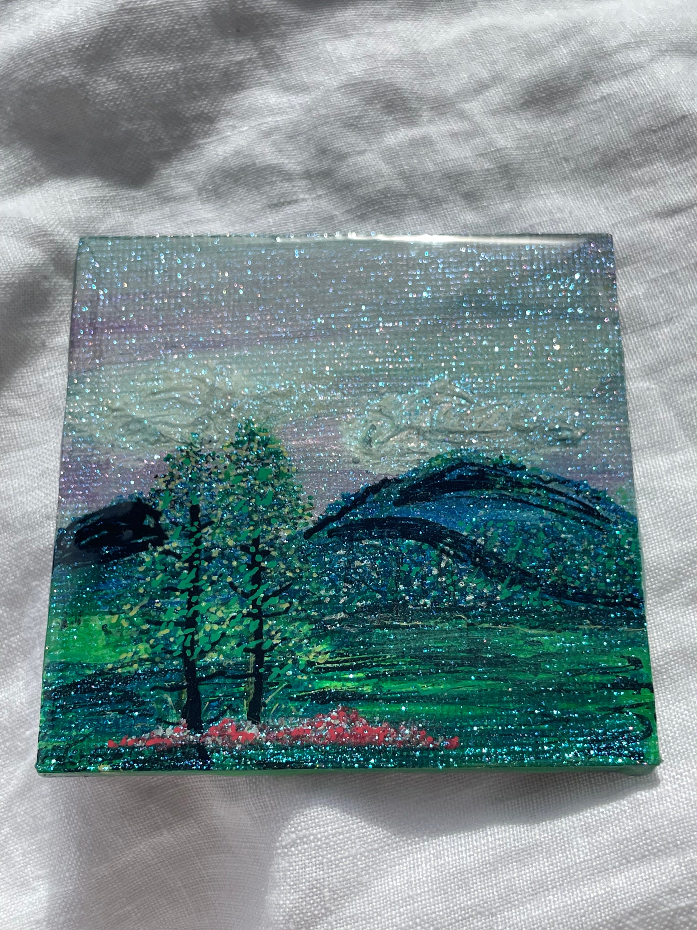 Acrylic Painting Modern Mini Canvas Artwork, Shape: Square, Size: 3 X 3  Inch at Rs 350/piece in Howrah