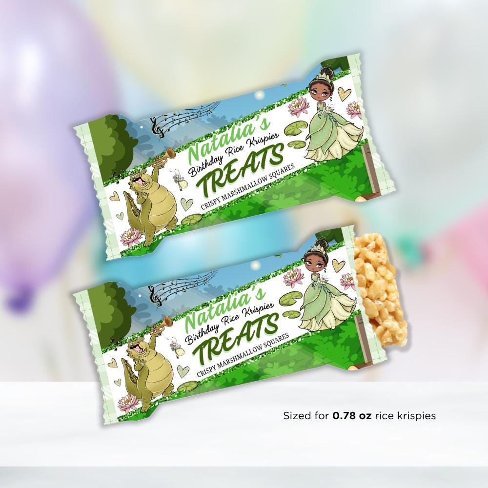 Princess Rice Paper Green Princess Rice Krispies Wrappers Printable, Green Princess ...