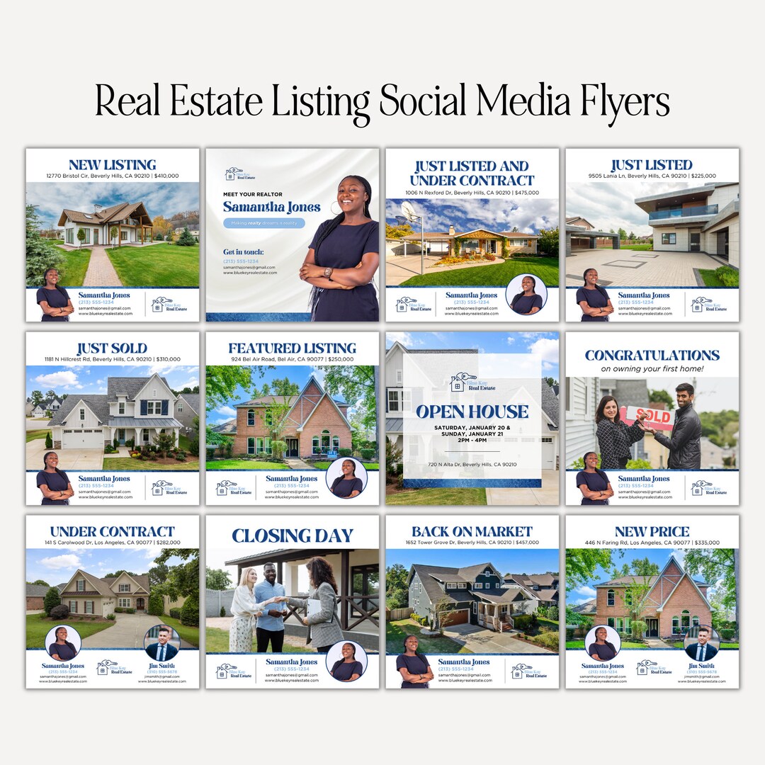 Luxury Real Estate Listing Flyer Real Estate Listing Photo Canva Templates Real Estate Listing ...