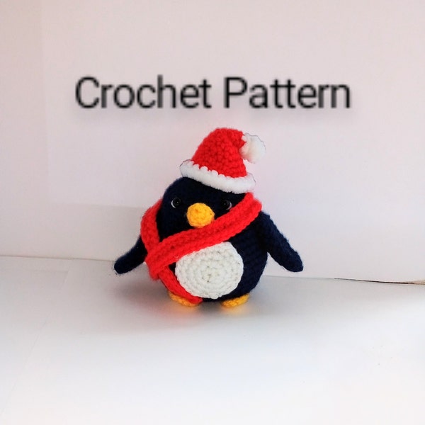 Crochet Penguin Pattern, Amigurumi Penguin Pattern, Crochet Toy Pattern, Christmas Penguin Pattern, crochet ornament pattern