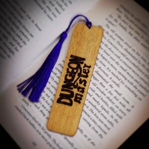 Handmade wooden Pyrographed D&D Bookmarks