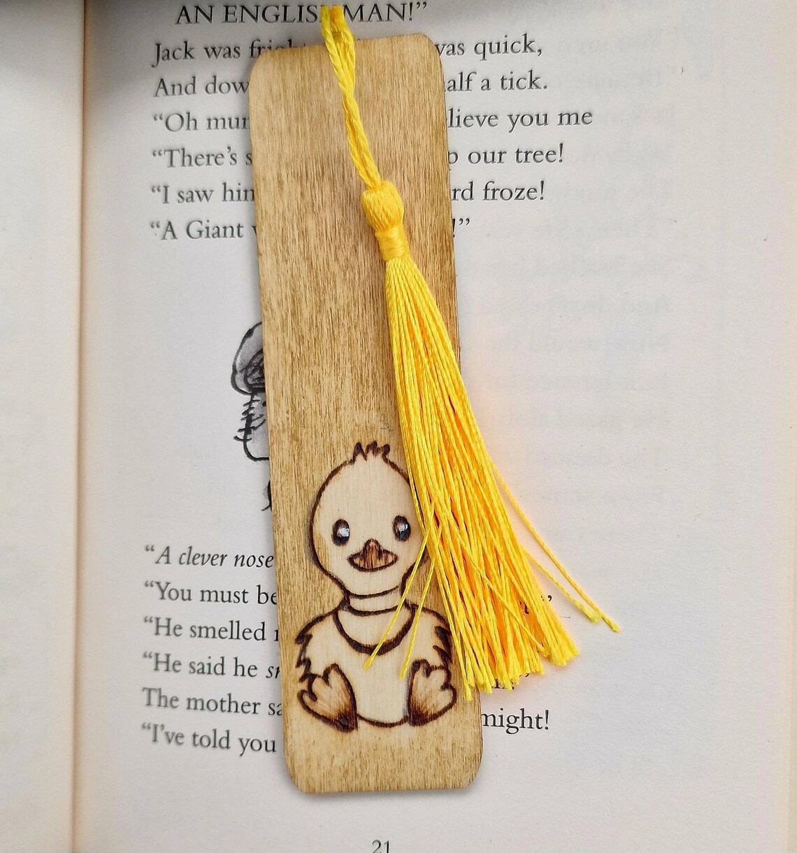 Handmade Wooden Pyrography Animal Bookmark - Etsy