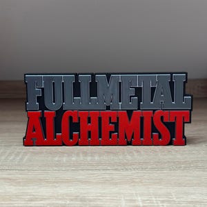 Supporto per stampa 3D Fullmetal Alchemist - Decorazione per anime e manga con logo iconico, perfetto oggetto da collezione, elegante idea regalo per otaku
