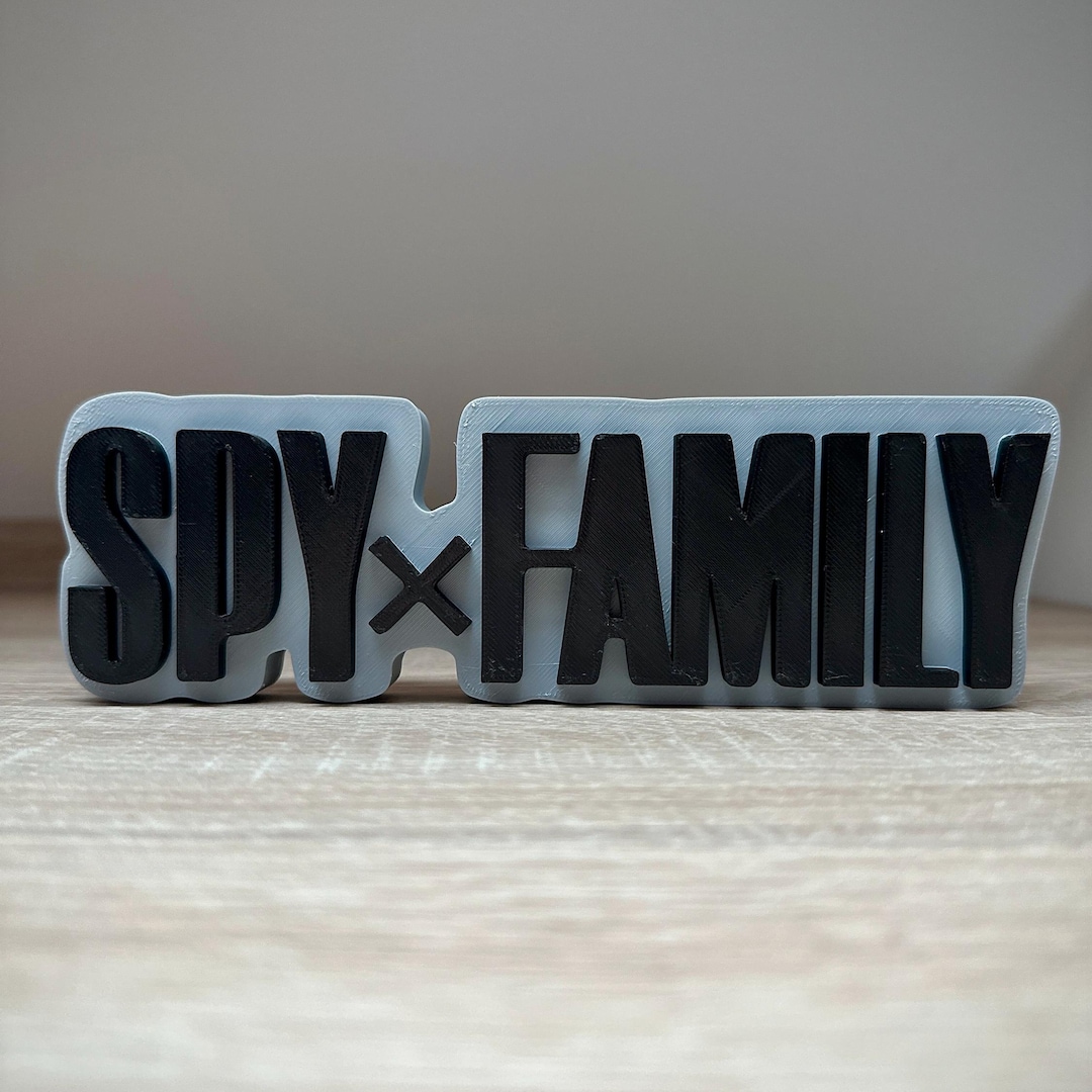 Spy x Family Logo 3Dgedruckt Perfekte AnimeDekoration für Fans der