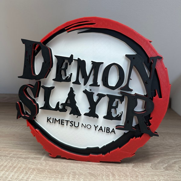 Demon Slayer Logo | Dekorativer Ständer | Dämonentöter | Anime | Geschenkidee | DS Logo