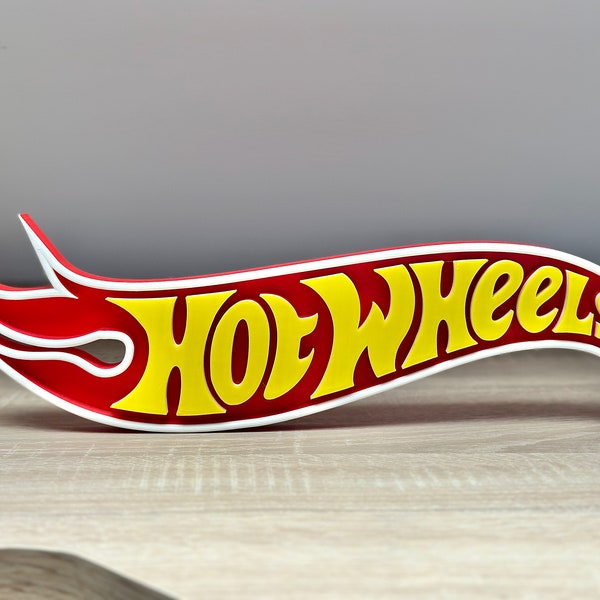 Hot Wheels | Dekorativer Ständer | Spielzeug | Autos | Sammler | Kinder | Flitzer | Schild