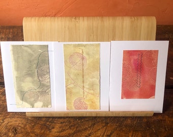 Sets of handmade cards featuring original art, set of four with envelopes