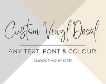 Create your own Vinyl Decal, Custom Vinyl decal, Choose your Text Font Size Design your own vinyl Decal Bespoke vinyl decal Personalised PNG