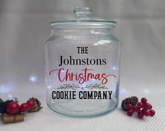 Personalised Christmas cookie jar | candy jar | December 25th | Glass jar | with lid