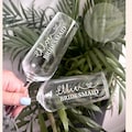 Personalised Wedding Champagne Flutes, Bridesmaid Keepsake Gift