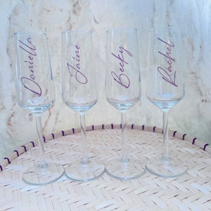 Bruiloft champagneglazen gepersonaliseerd, bruidsmeisje, bruidsmeisje, bal 2023, aandenken, bruid, speciale dag, verjaardag, bundel