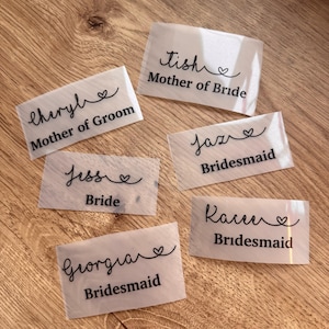 Personalised Vinyl name decals for wedding glasses, high quality elegant font, personalised vinyl stickers for champagne glasses, flutes diy