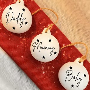 Christmas tree bauble | personalised ceramic | any name any word | decoration