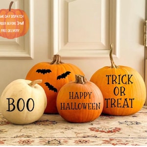 Halloween Pumpkin decals | Halloween stickers | Halloween decorations | window stickers| door decal | trick or treat | boo | happy Halloween