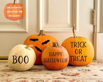 Halloween Pumpkin decals | Halloween stickers | Halloween decorations | window stickers| door decal | trick or treat | boo | happy Halloween