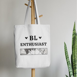 BL Enthusiast Cotton Tote Bag - Yaoi Anime Design